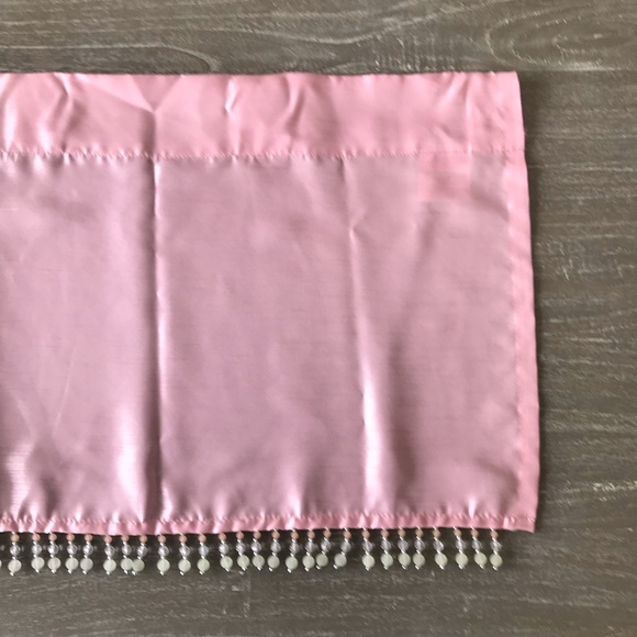 Pink Beaded Curtain Valance - Picture 3 of 6